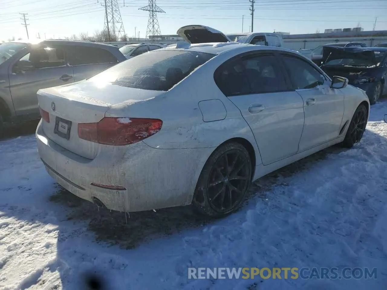 3 fotografías del automóvil dañado WBAJA7C57KWW07303 BMW 5 SERIES 2019