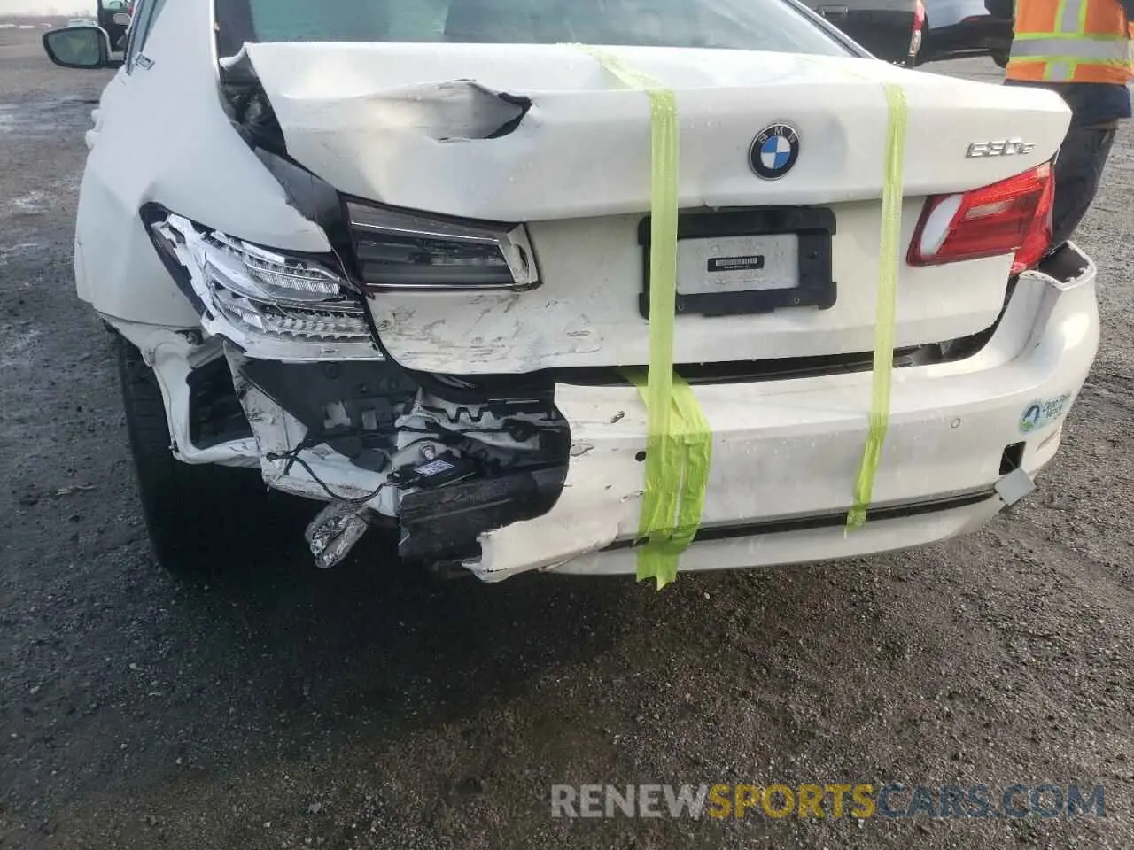 9 fotografías del automóvil dañado WBAJB1C50KB375130 BMW 5 SERIES 2019