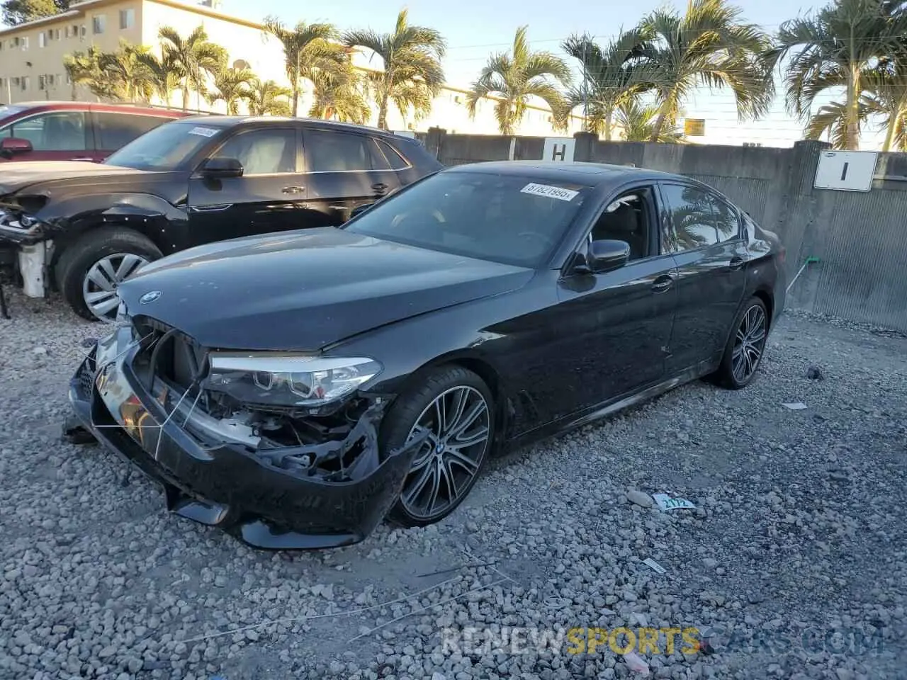 1 fotografías del automóvil dañado WBAJE5C57KWE66583 BMW 5 SERIES 2019