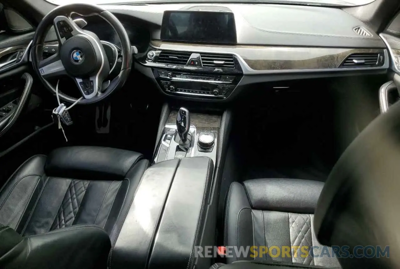 8 fotografías del automóvil dañado WBAJE5C58KWW10039 BMW 5 SERIES 2019
