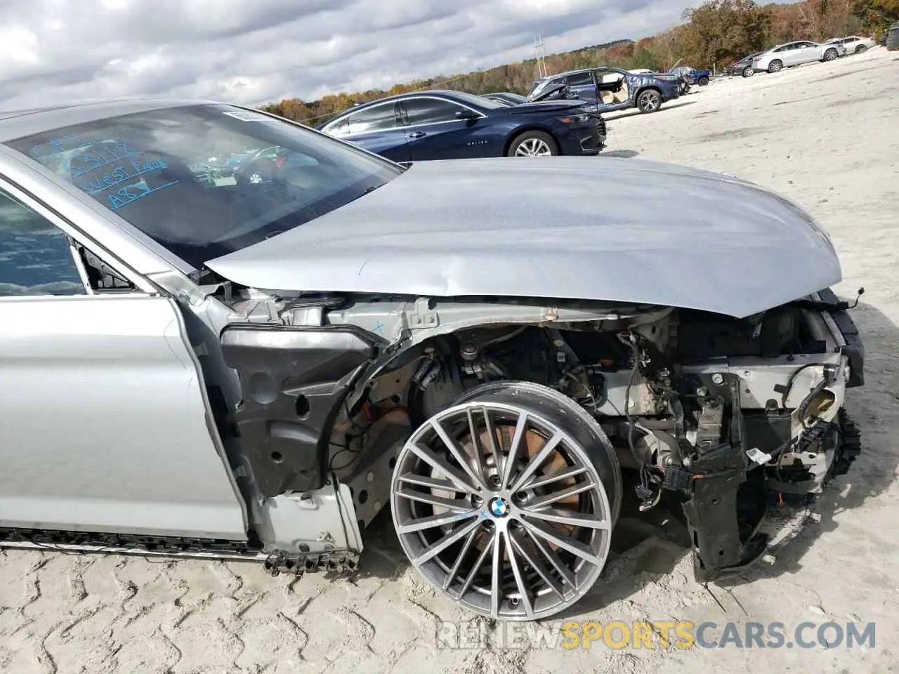 9 fotografías del automóvil dañado WBAJE7C51KWD55782 BMW 5 SERIES 2019