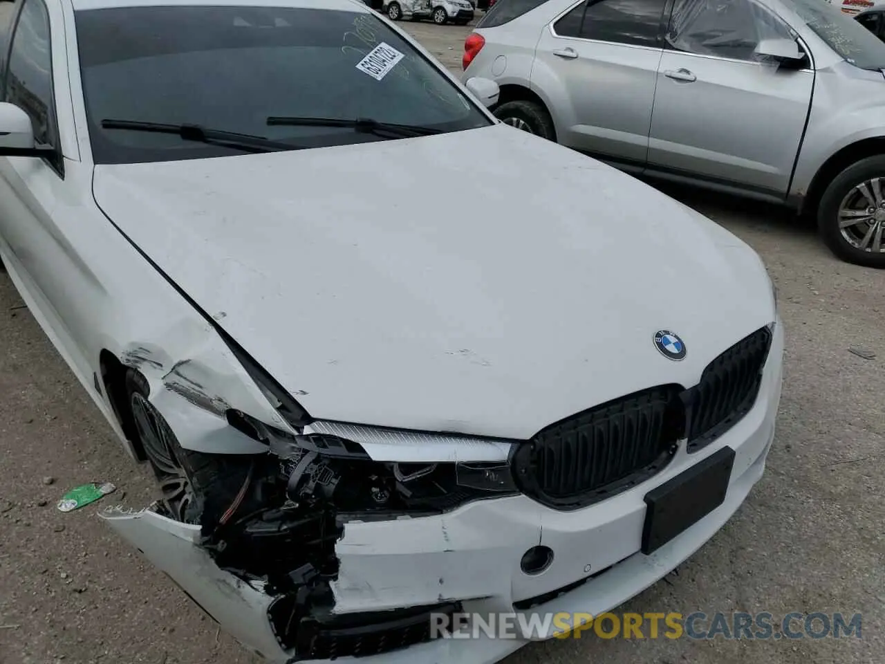 9 fotografías del automóvil dañado WBAJE7C56KG892753 BMW 5 SERIES 2019