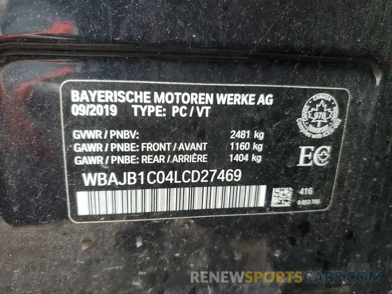 13 fotografías del automóvil dañado WBAJB1C04LCD27469 BMW 5 SERIES 2020