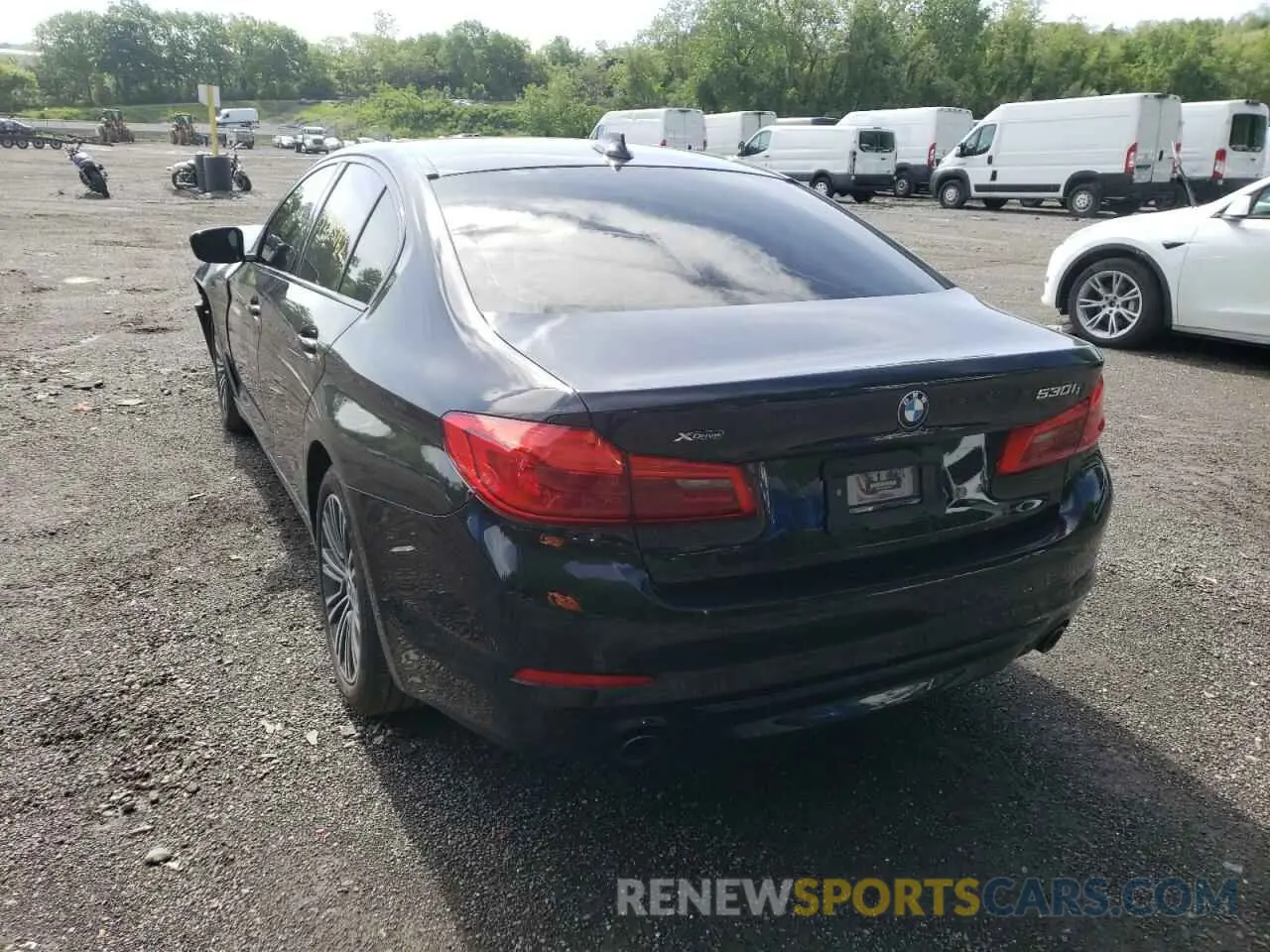 3 fotografías del automóvil dañado WBAJR7C04LWW74858 BMW 5 SERIES 2020