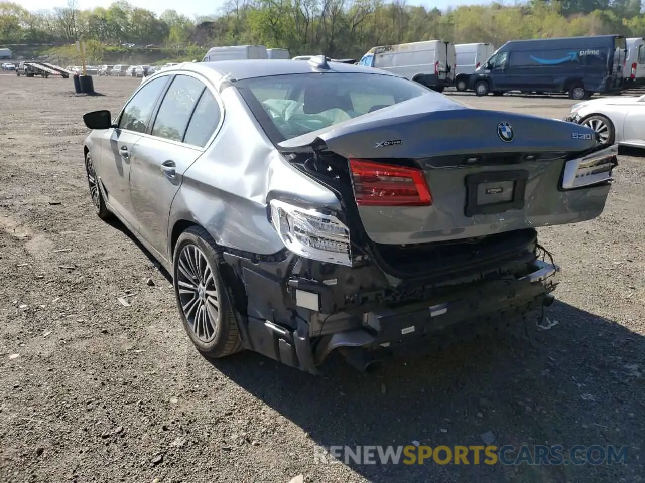 3 fotografías del automóvil dañado WBAJR7C08LCE07033 BMW 5 SERIES 2020