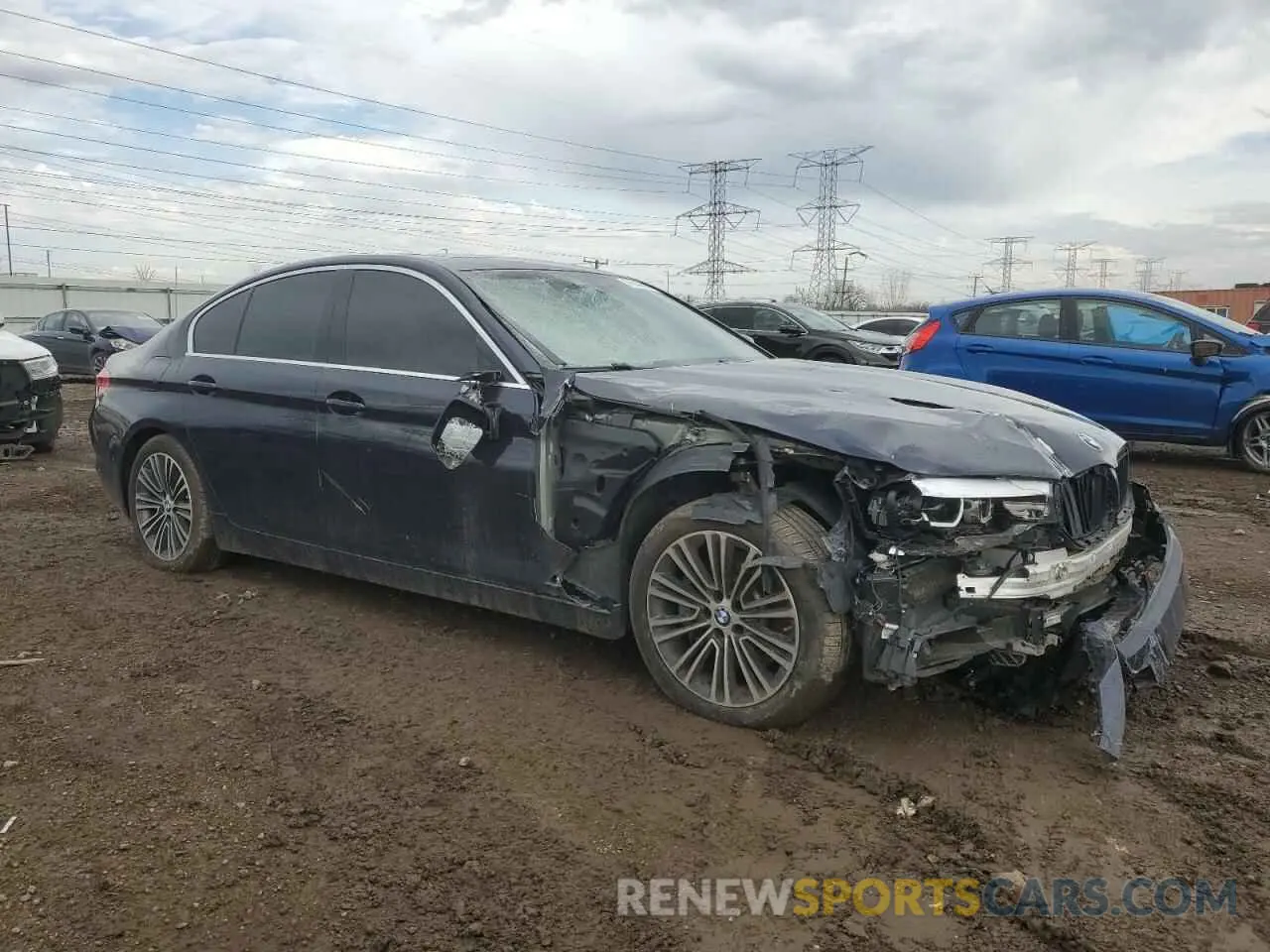 4 fotografías del automóvil dañado WBAJR7C0XLCE48697 BMW 5 SERIES 2020
