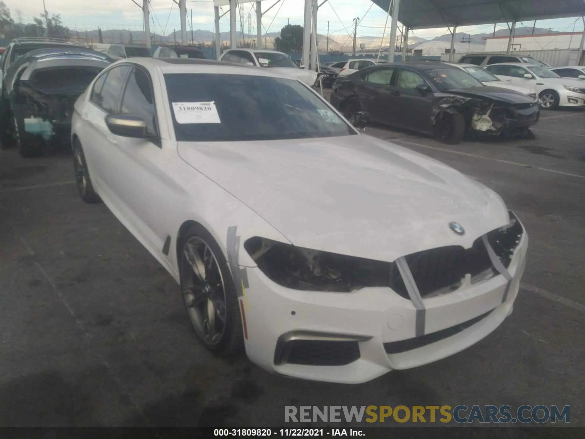 1 fotografías del automóvil dañado WBAJS7C05LCE33531 BMW 5 SERIES 2020
