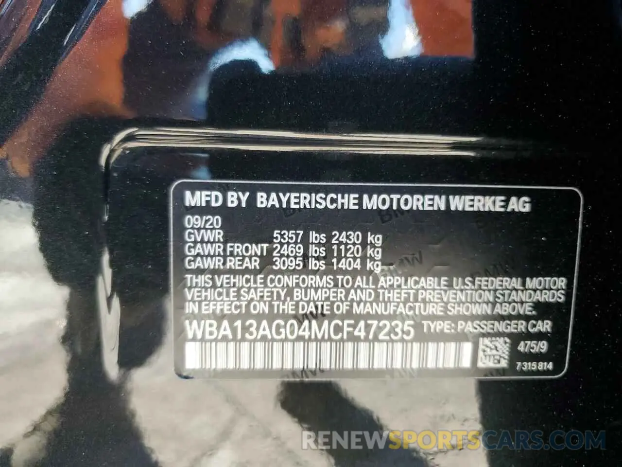 13 fotografías del automóvil dañado WBA13AG04MCF47235 BMW 5 SERIES 2021