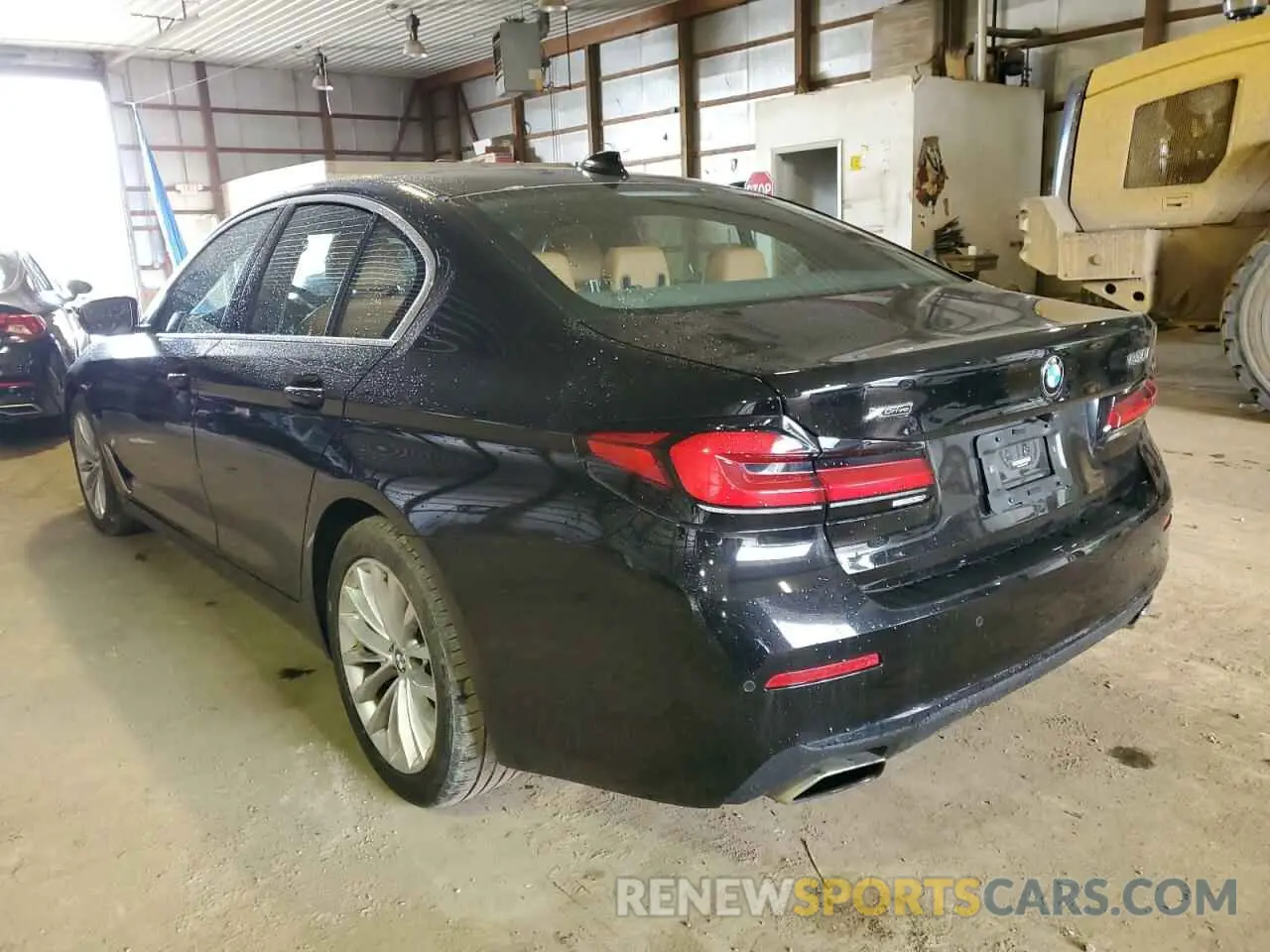 3 fotografías del automóvil dañado WBA13BJ00MCF65150 BMW 5 SERIES 2021