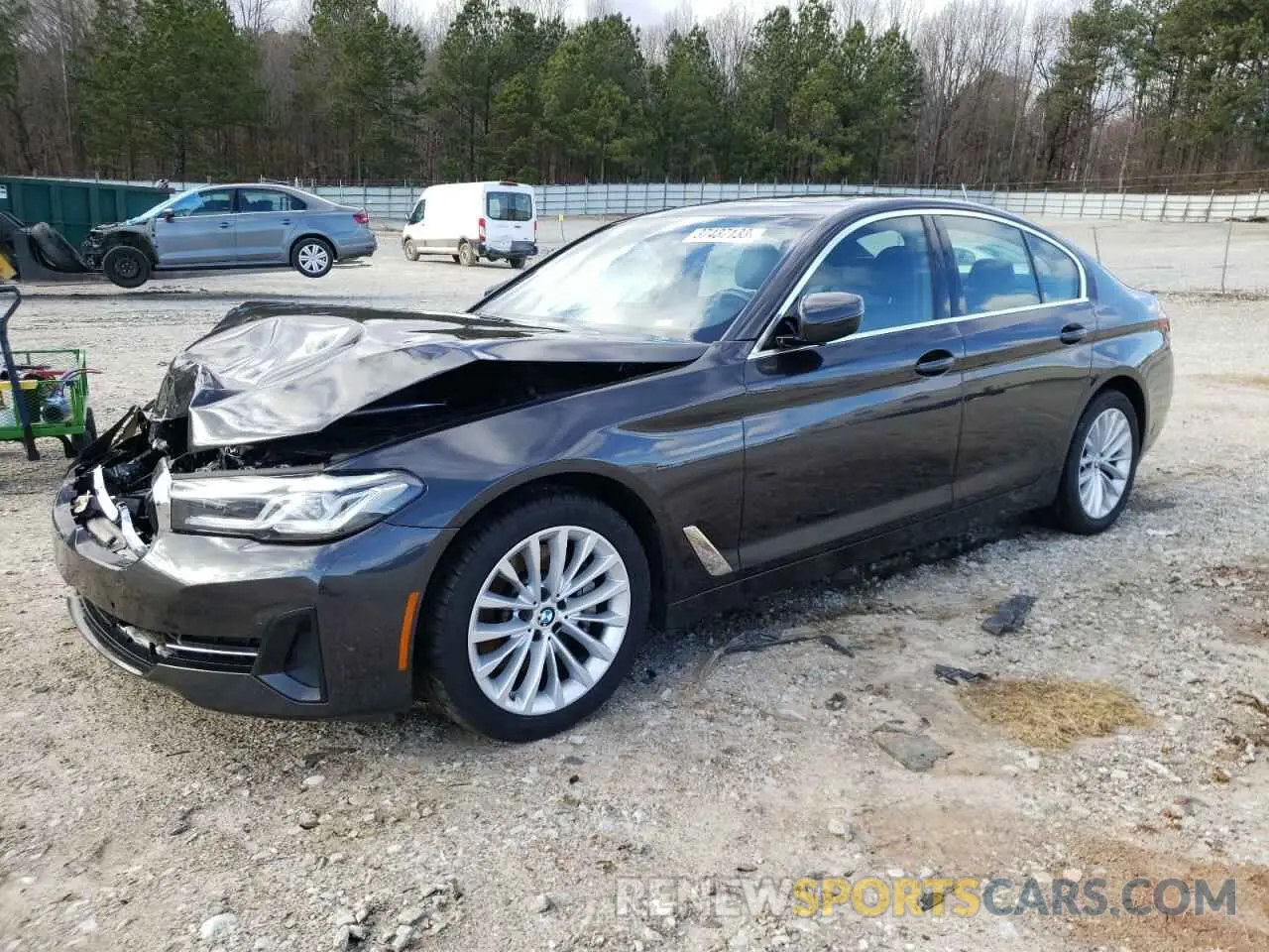 1 fotografías del automóvil dañado WBA13BJ00MWX01837 BMW 5 SERIES 2021