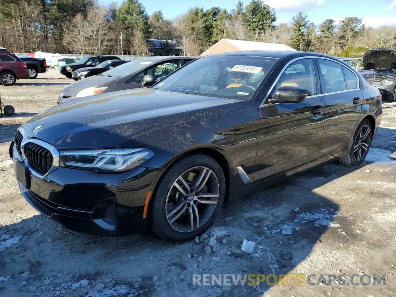 1 fotografías del automóvil dañado WBA13BJ03MWW94687 BMW 5 SERIES 2021