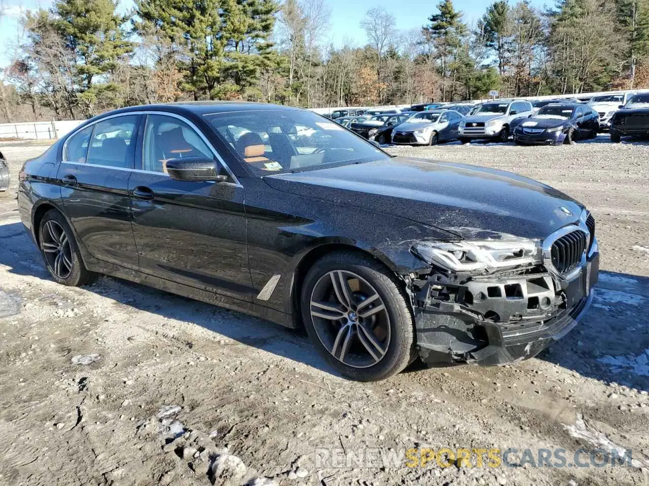 4 fotografías del automóvil dañado WBA13BJ03MWW94687 BMW 5 SERIES 2021