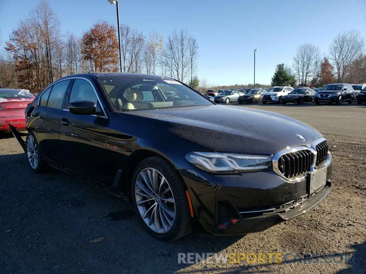 1 fotografías del automóvil dañado WBA13BJ06MCF31908 BMW 5 SERIES 2021