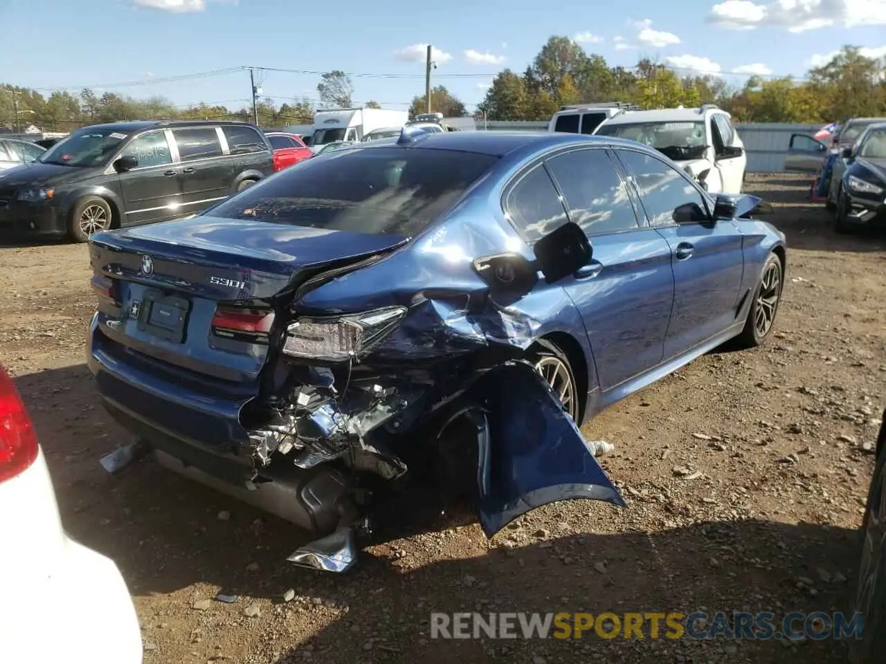 4 fotografías del automóvil dañado WBA13BJ07MWW96085 BMW 5 SERIES 2021