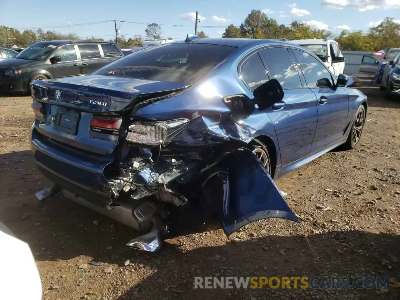 9 fotografías del automóvil dañado WBA13BJ07MWW96085 BMW 5 SERIES 2021