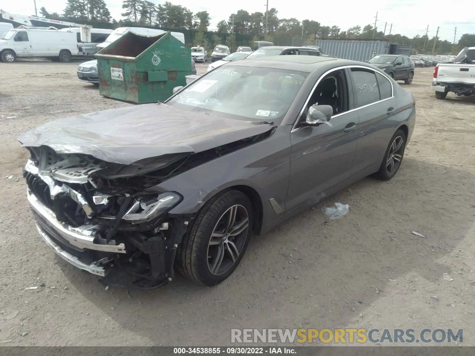 2 fotografías del automóvil dañado WBA13BJ0XMCF41731 BMW 5 SERIES 2021