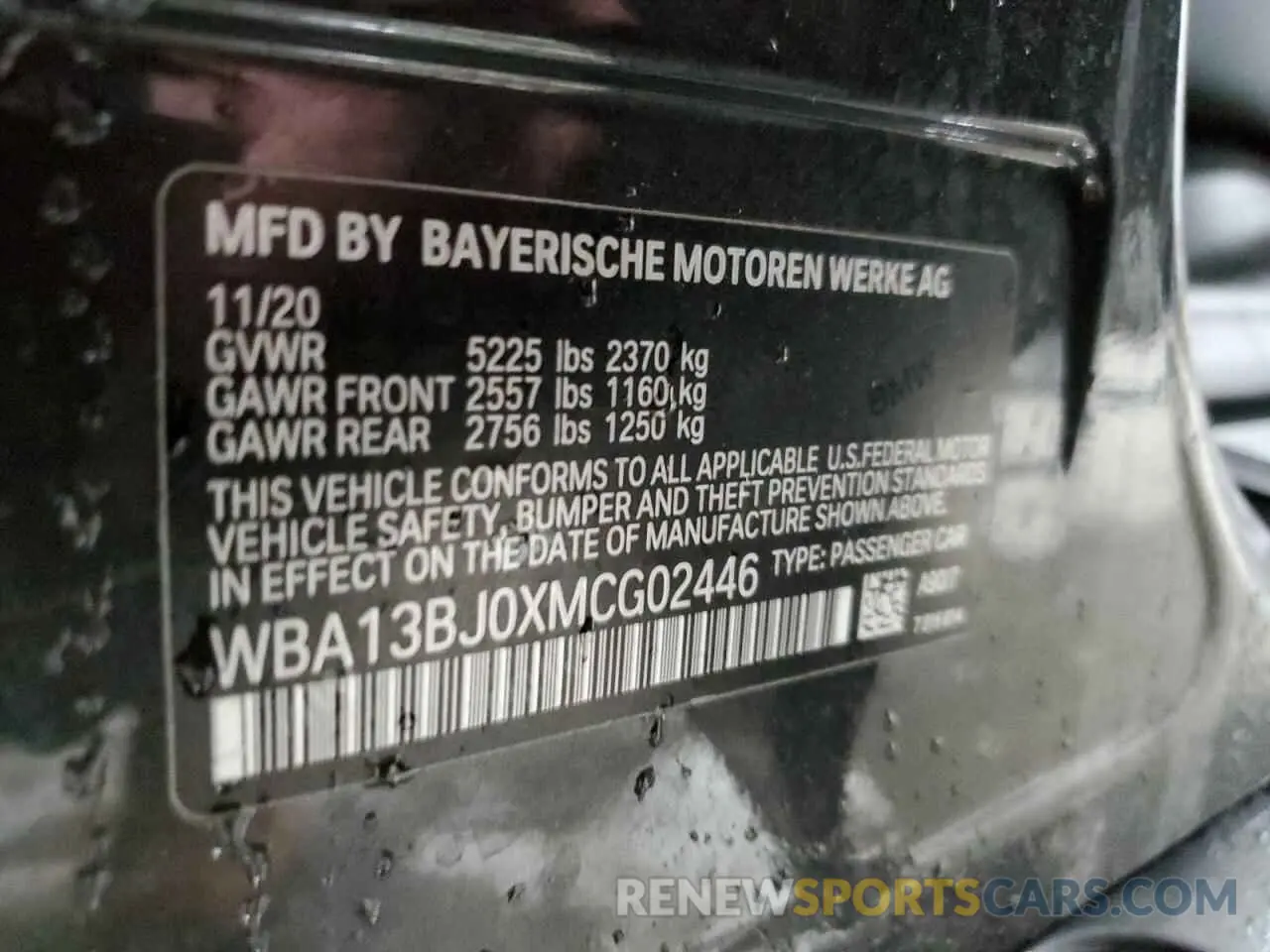 12 fotografías del automóvil dañado WBA13BJ0XMCG02446 BMW 5 SERIES 2021