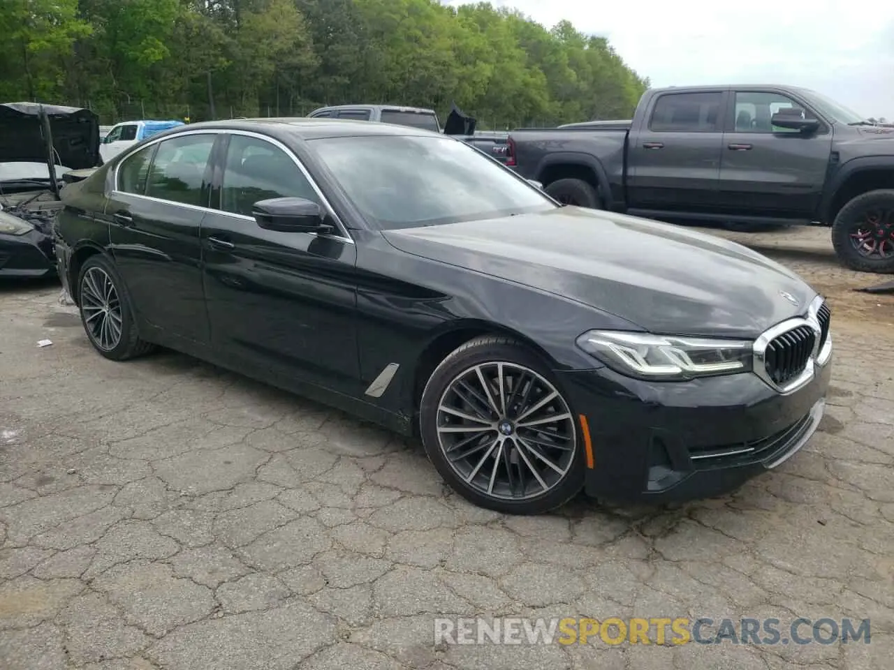 4 fotografías del automóvil dañado WBA13BJ0XMCG07338 BMW 5 SERIES 2021