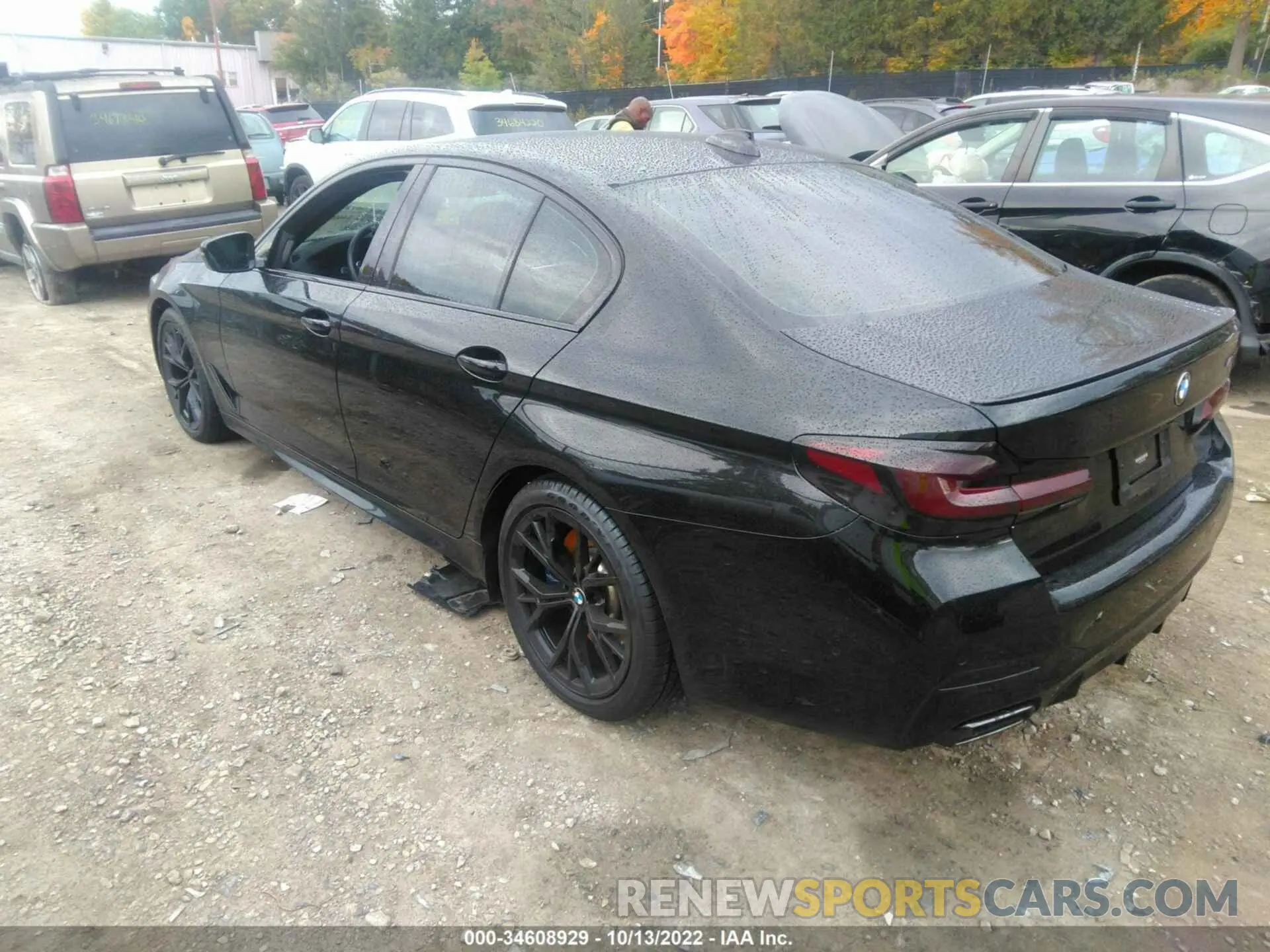 3 fotografías del automóvil dañado WBA13BK0XMCH45668 BMW 5 SERIES 2021