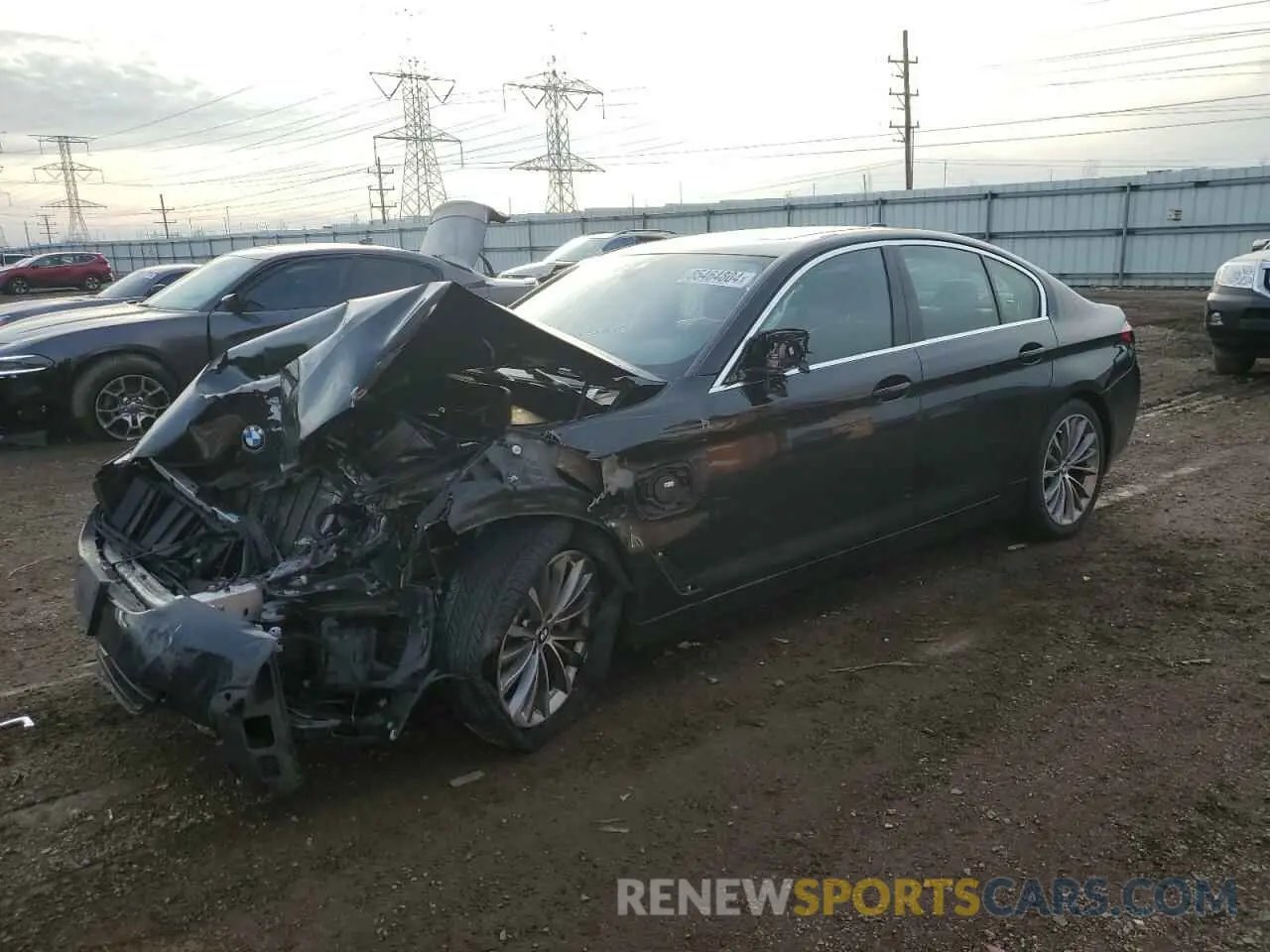 1 fotografías del automóvil dañado WBA33AG06MCF18103 BMW 5 SERIES 2021