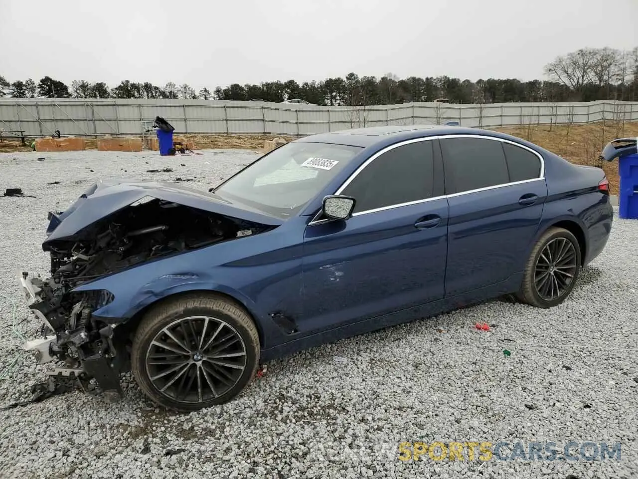 1 fotografías del automóvil dañado WBA53BH00MCF15209 BMW 5 SERIES 2021
