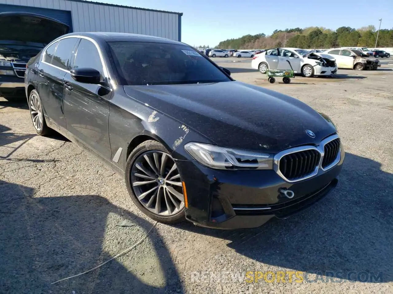 1 fotografías del automóvil dañado WBA53BH01MWX04852 BMW 5 SERIES 2021