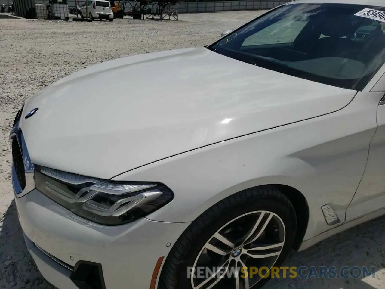 9 fotografías del automóvil dañado WBA53BH05MWX21699 BMW 5 SERIES 2021