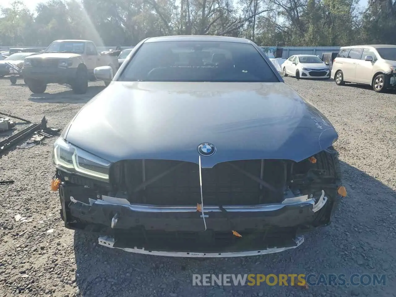 5 fotografías del automóvil dañado WBA53BH06MWX21033 BMW 5 SERIES 2021