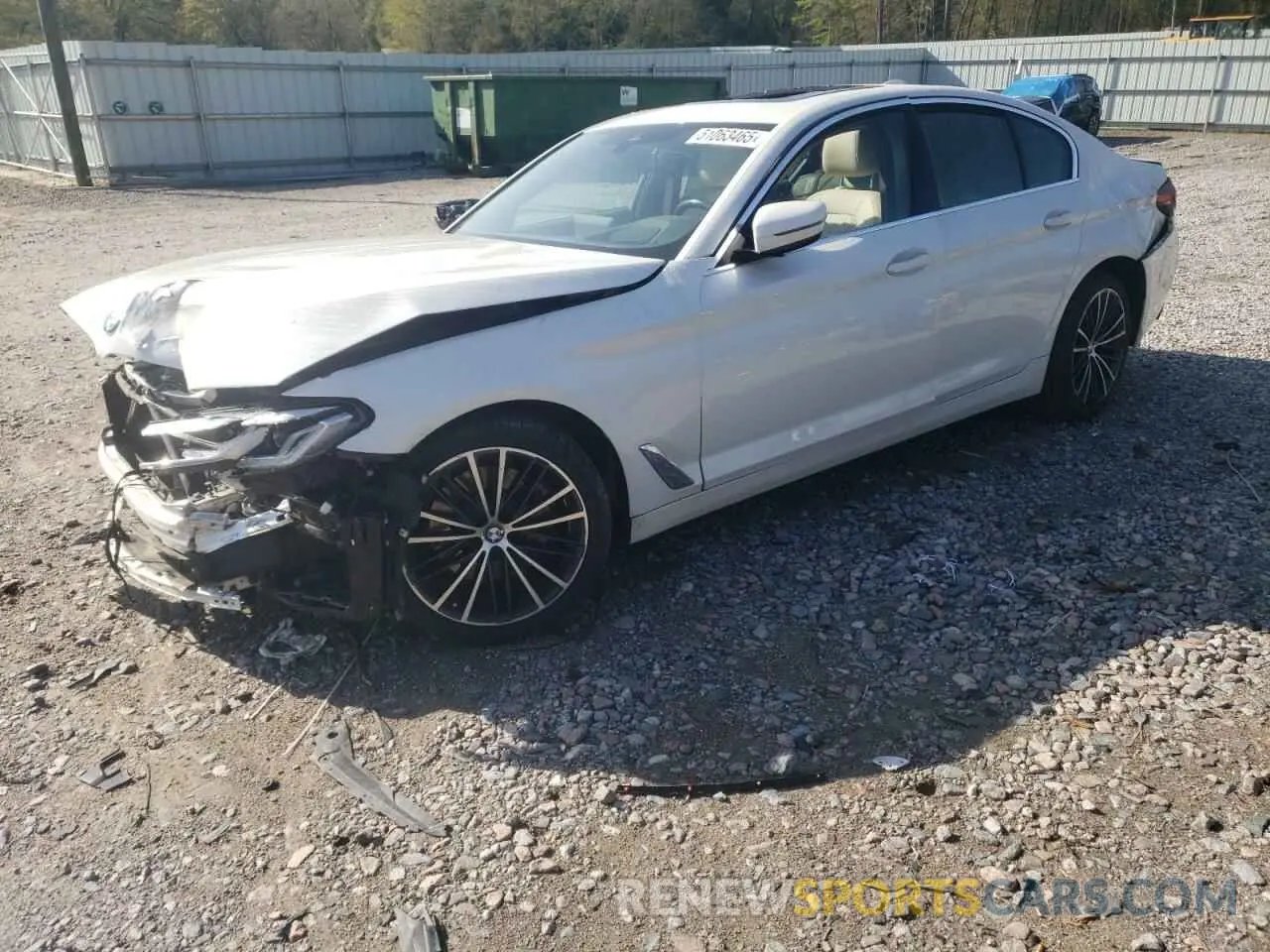 1 fotografías del automóvil dañado WBA53BH07MCF83748 BMW 5 SERIES 2021