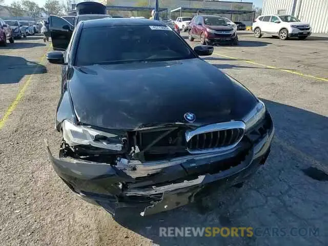 10 fotografías del automóvil dañado WBA53BH09MCF66076 BMW 5 SERIES 2021
