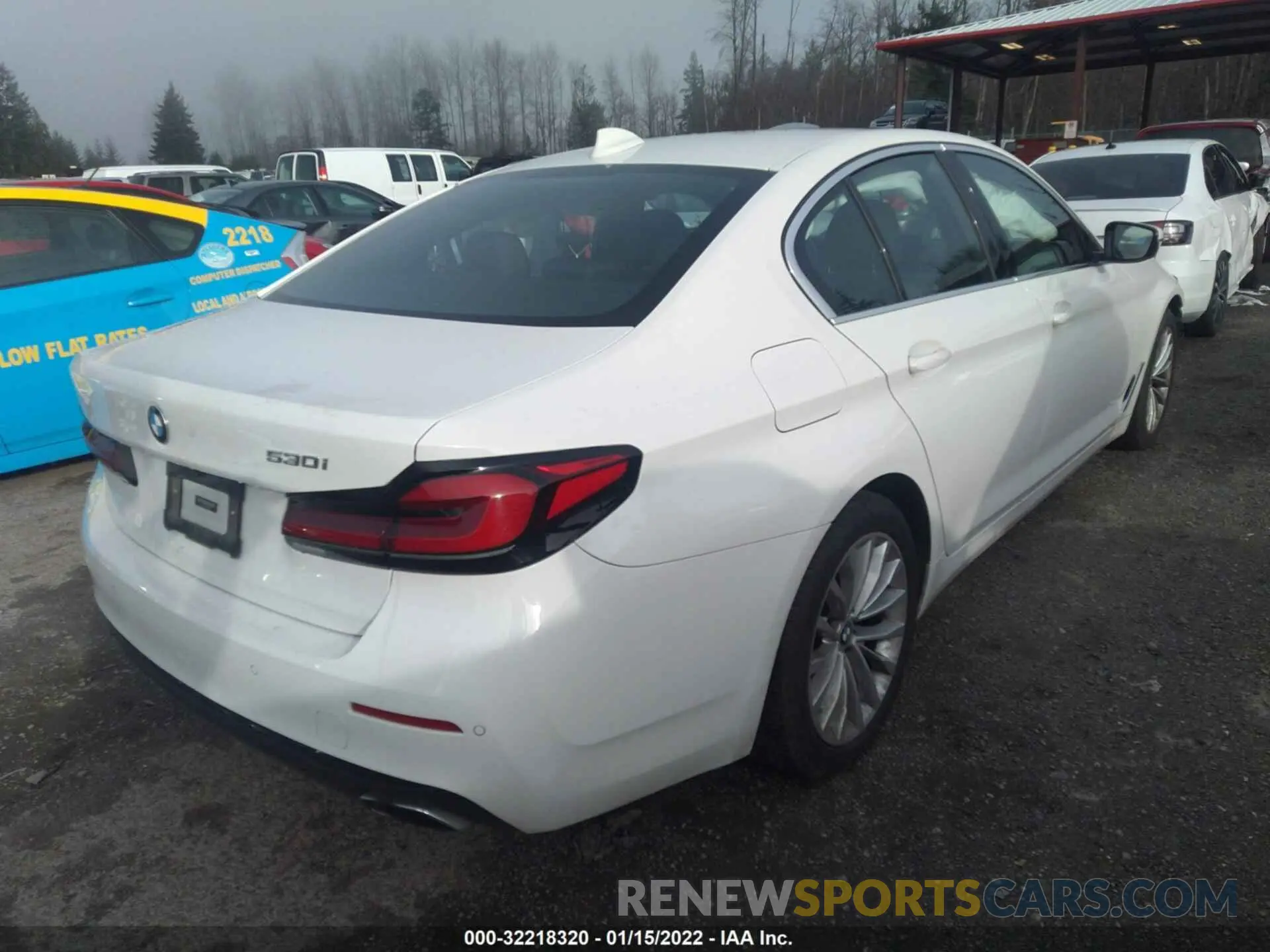 4 fotografías del automóvil dañado WBA53BH0XMCF69035 BMW 5 SERIES 2021