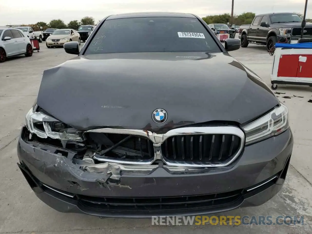 5 fotografías del automóvil dañado WBA53BH0XMWX30592 BMW 5 SERIES 2021