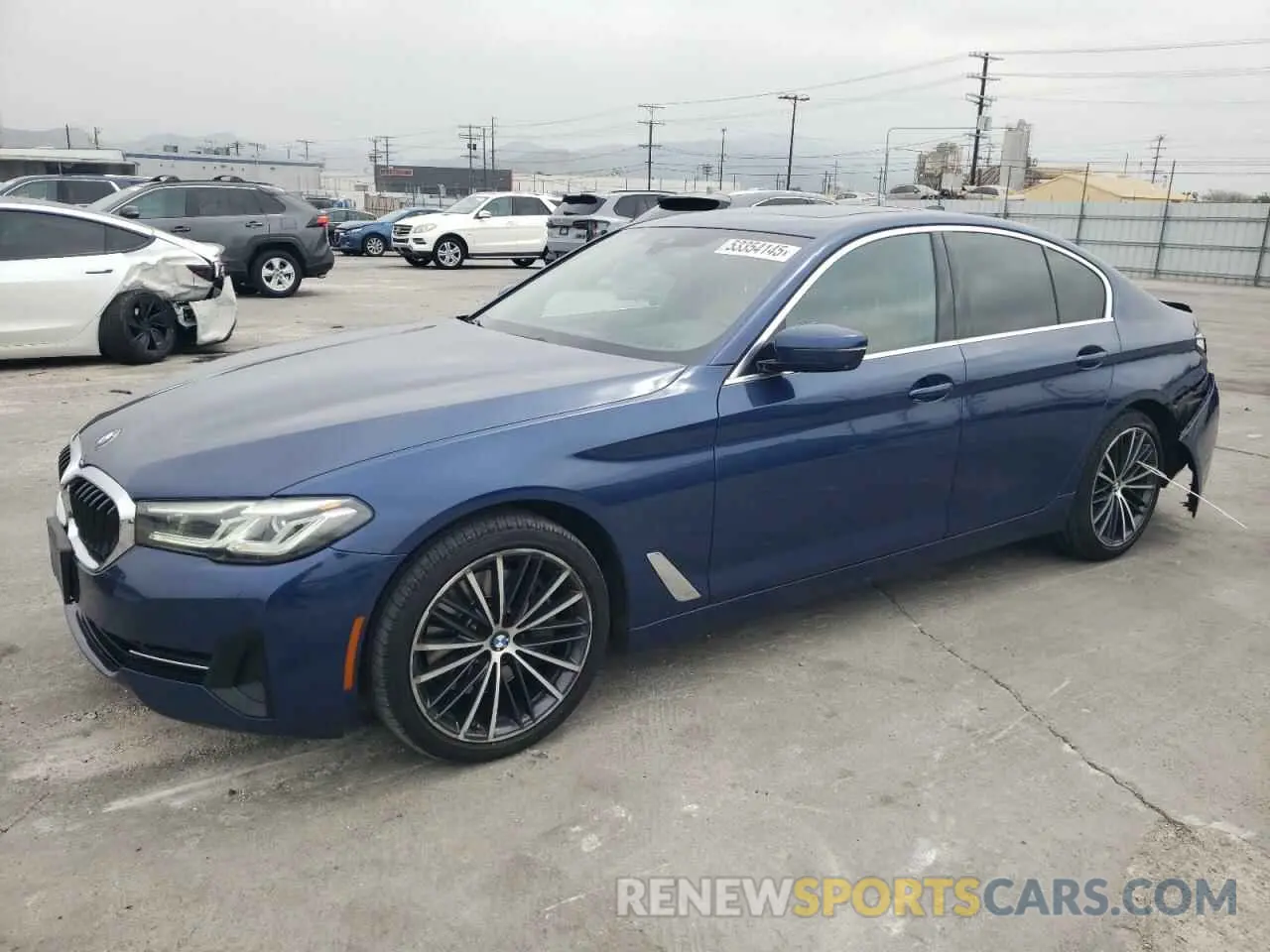 1 fotografías del automóvil dañado WBA53BJ00MCF90745 BMW 5 SERIES 2021