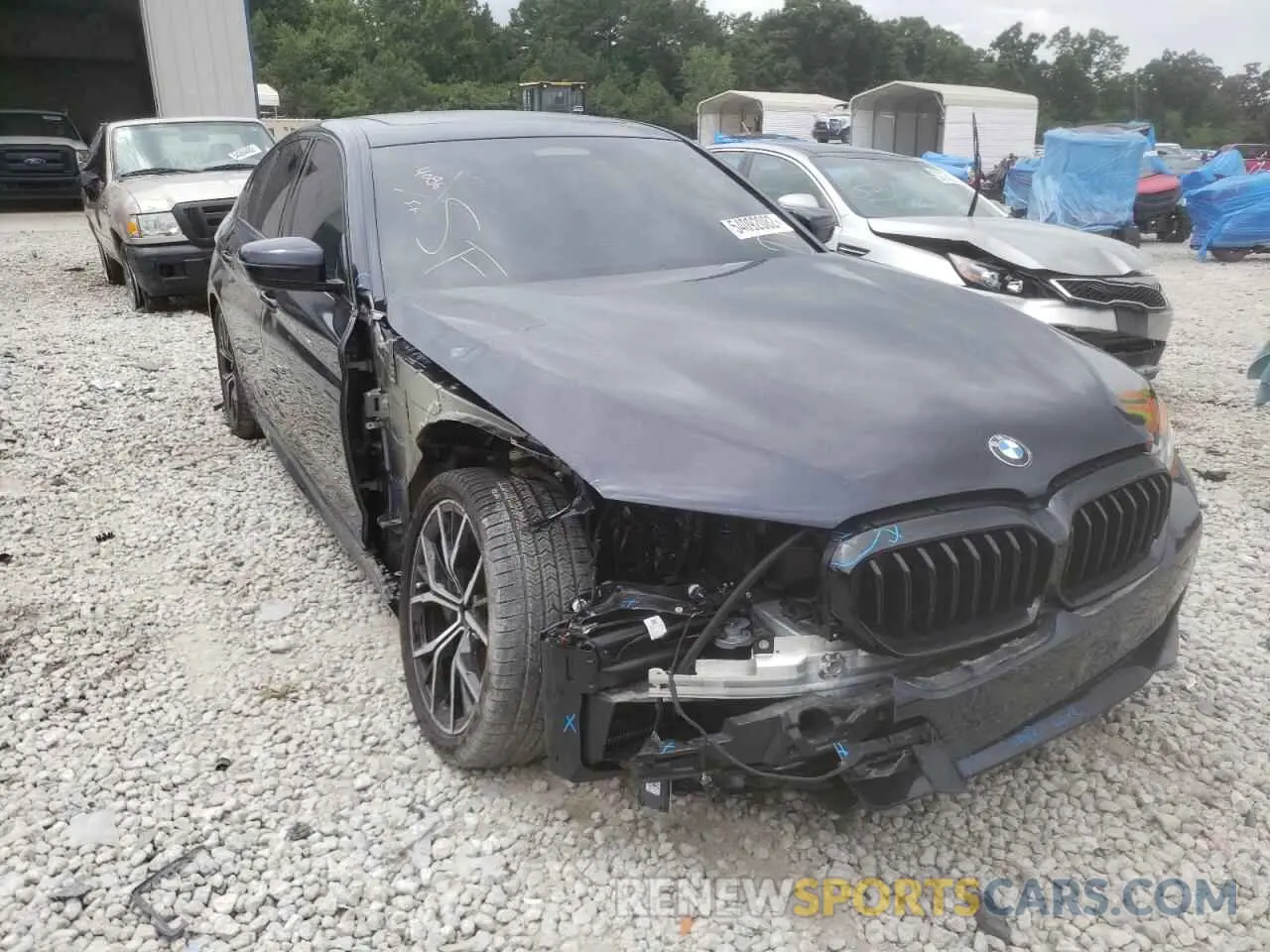 1 fotografías del automóvil dañado WBA53BJ01MCF33308 BMW 5 SERIES 2021