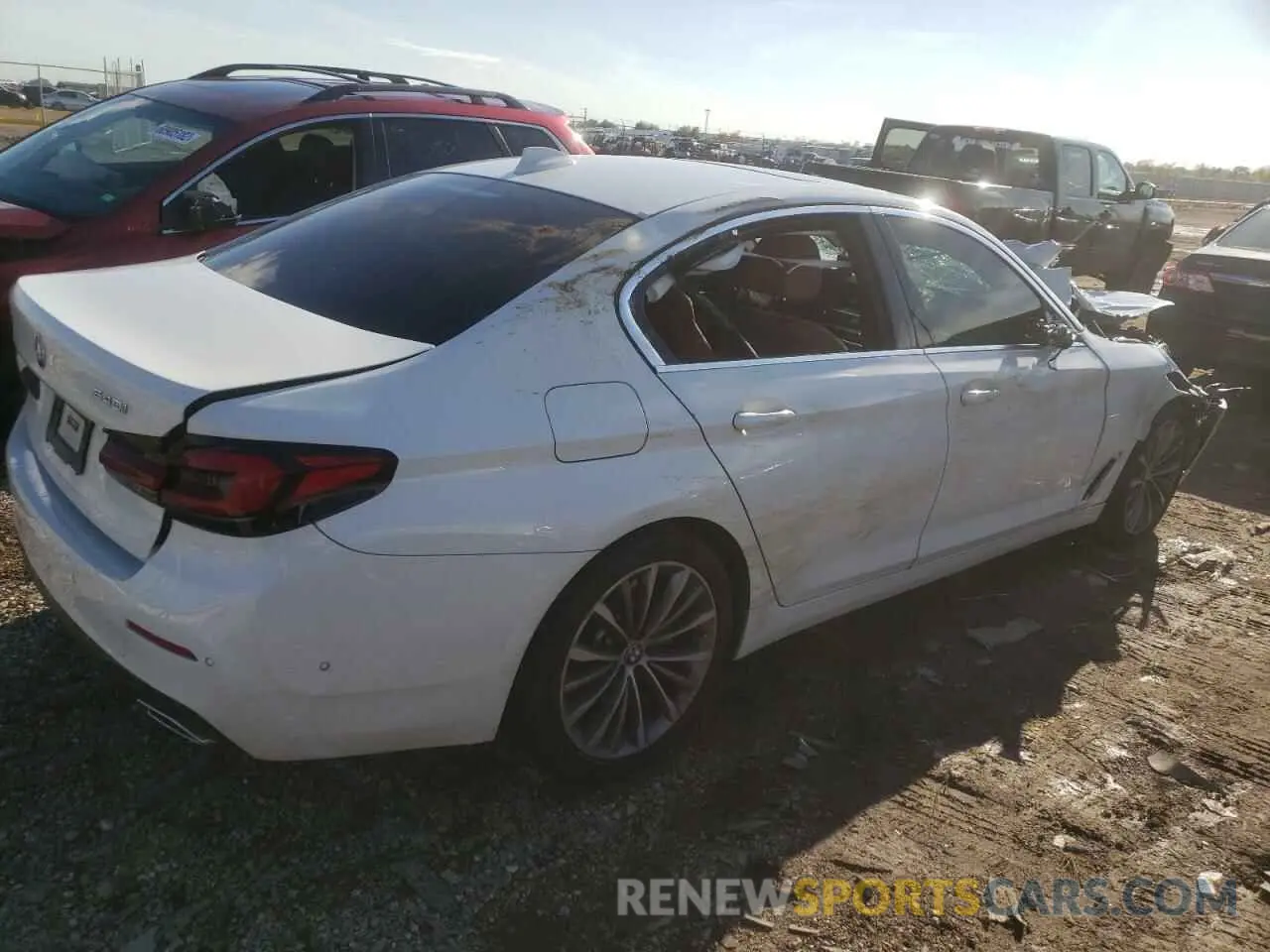 3 fotografías del automóvil dañado WBA53BJ01MWX02769 BMW 5 SERIES 2021