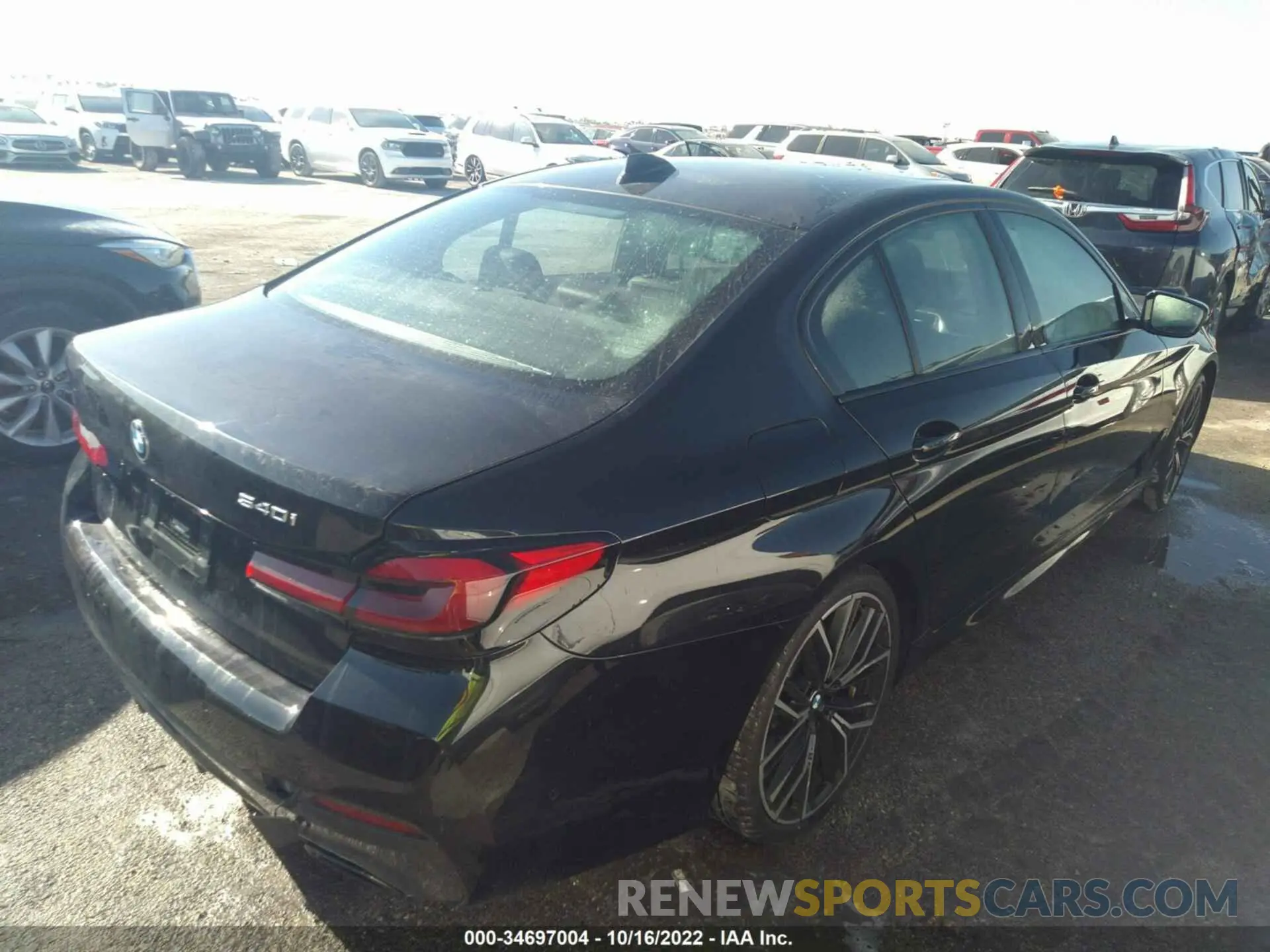 4 fotografías del automóvil dañado WBA53BJ02MCF39912 BMW 5 SERIES 2021