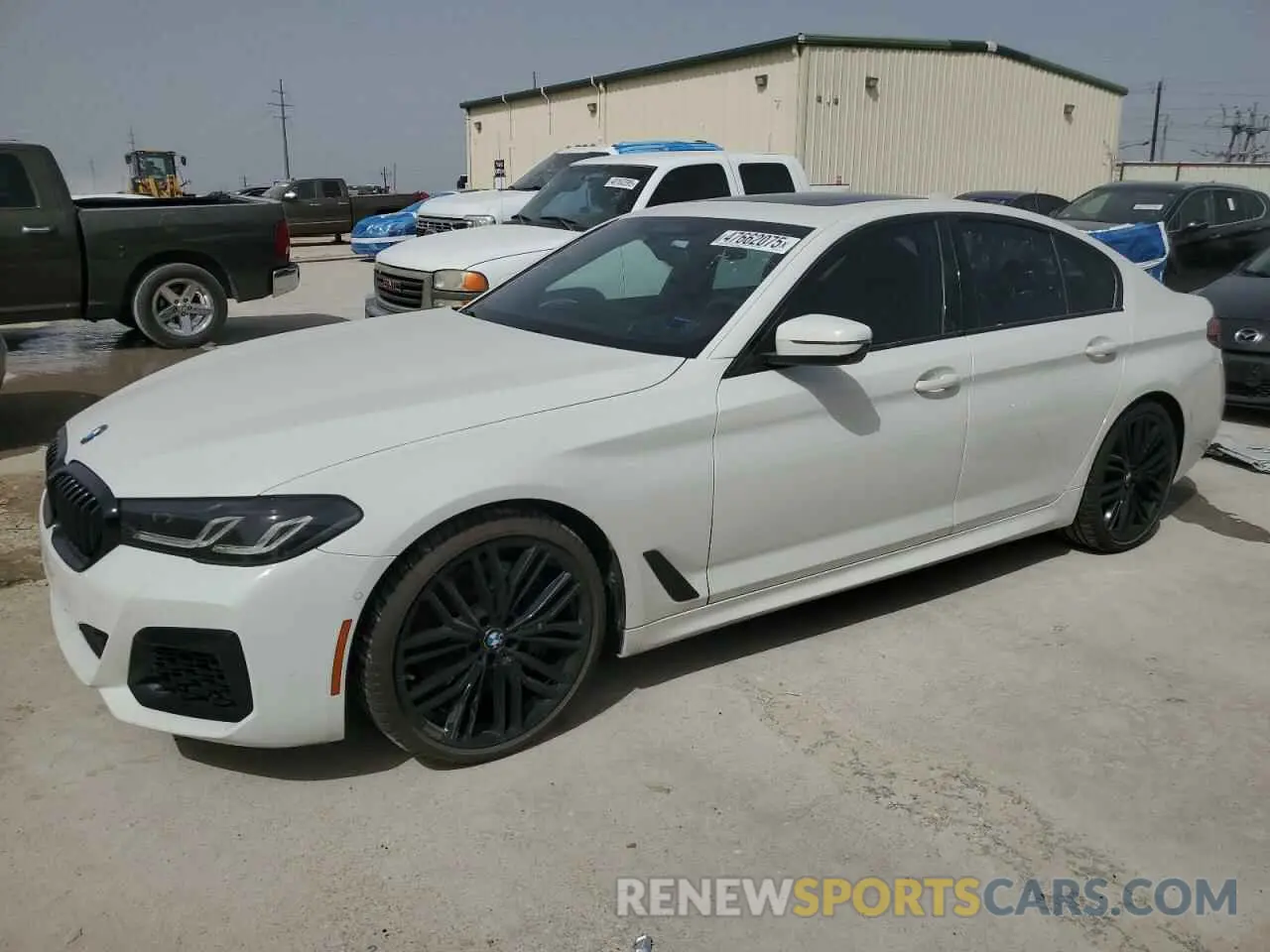 1 fotografías del automóvil dañado WBA53BJ02MWW89420 BMW 5 SERIES 2021