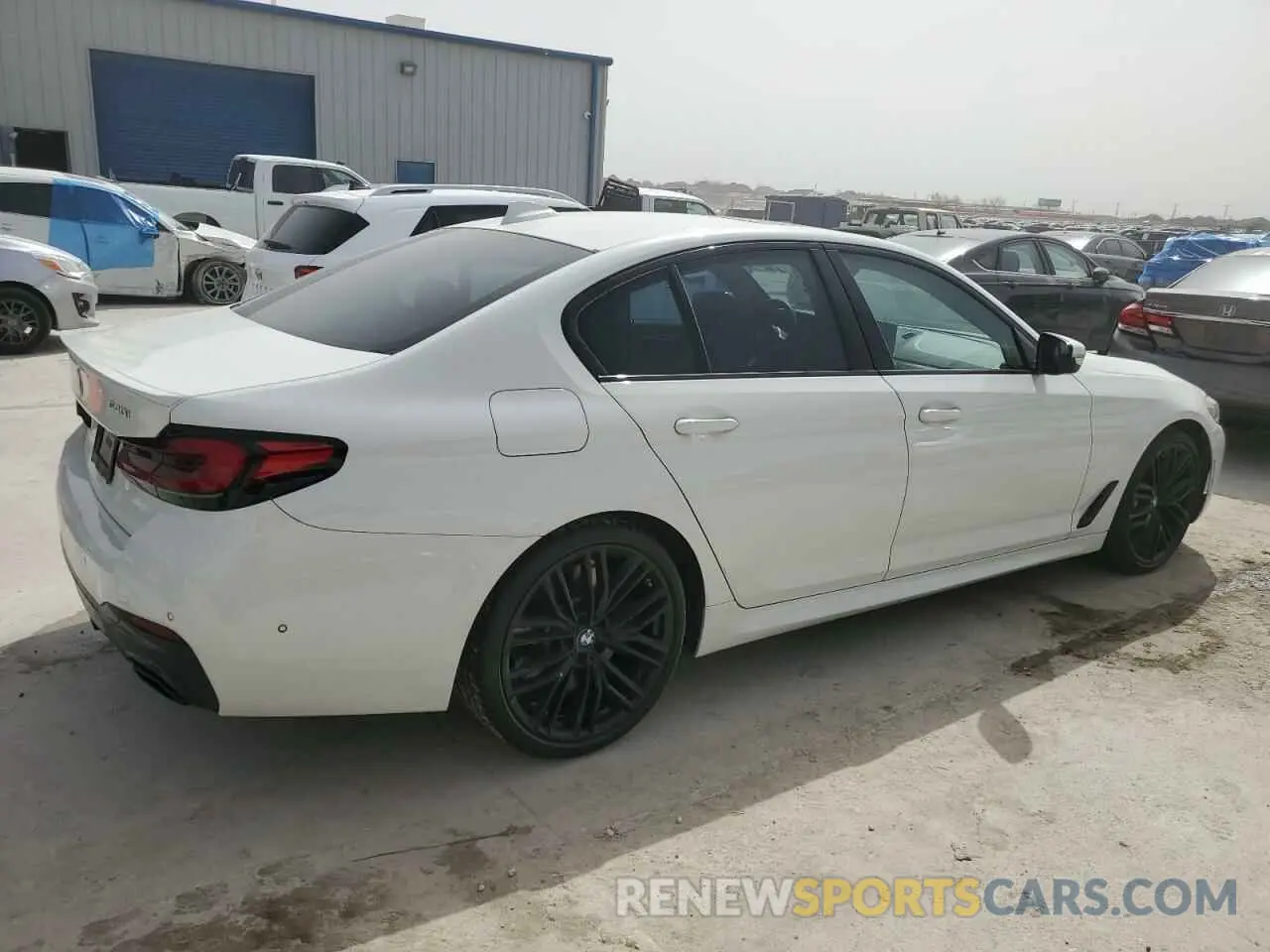 3 fotografías del automóvil dañado WBA53BJ02MWW89420 BMW 5 SERIES 2021