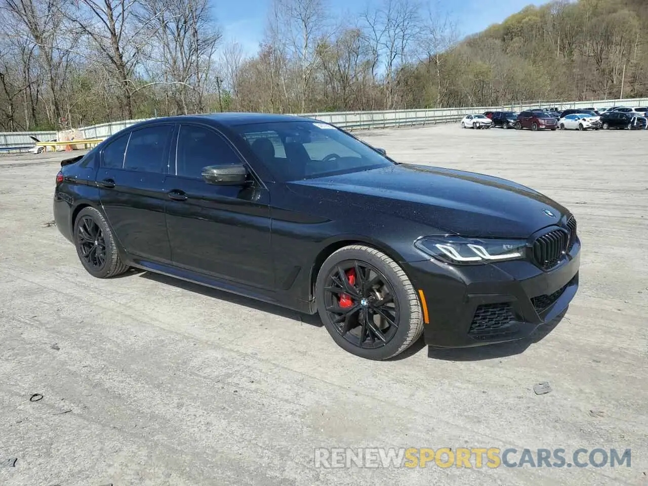 4 fotografías del automóvil dañado WBA53BJ03MCF79416 BMW 5 SERIES 2021