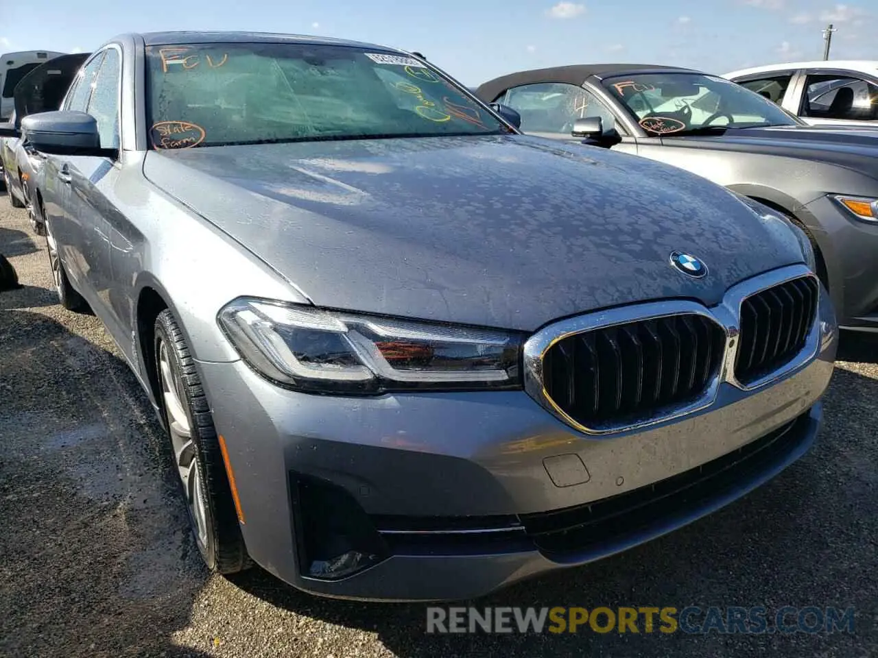 1 fotografías del automóvil dañado WBA53BJ03MWW89877 BMW 5 SERIES 2021