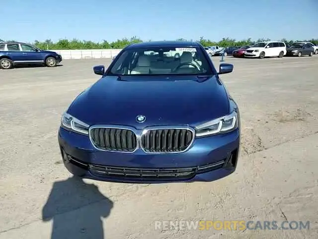 10 fotografías del automóvil dañado WBA53BJ05MWX16285 BMW 5 SERIES 2021