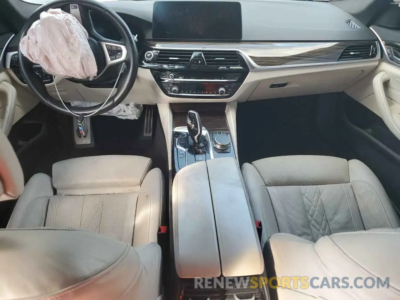 8 fotografías del automóvil dañado WBA53BJ09MCF41902 BMW 5 SERIES 2021