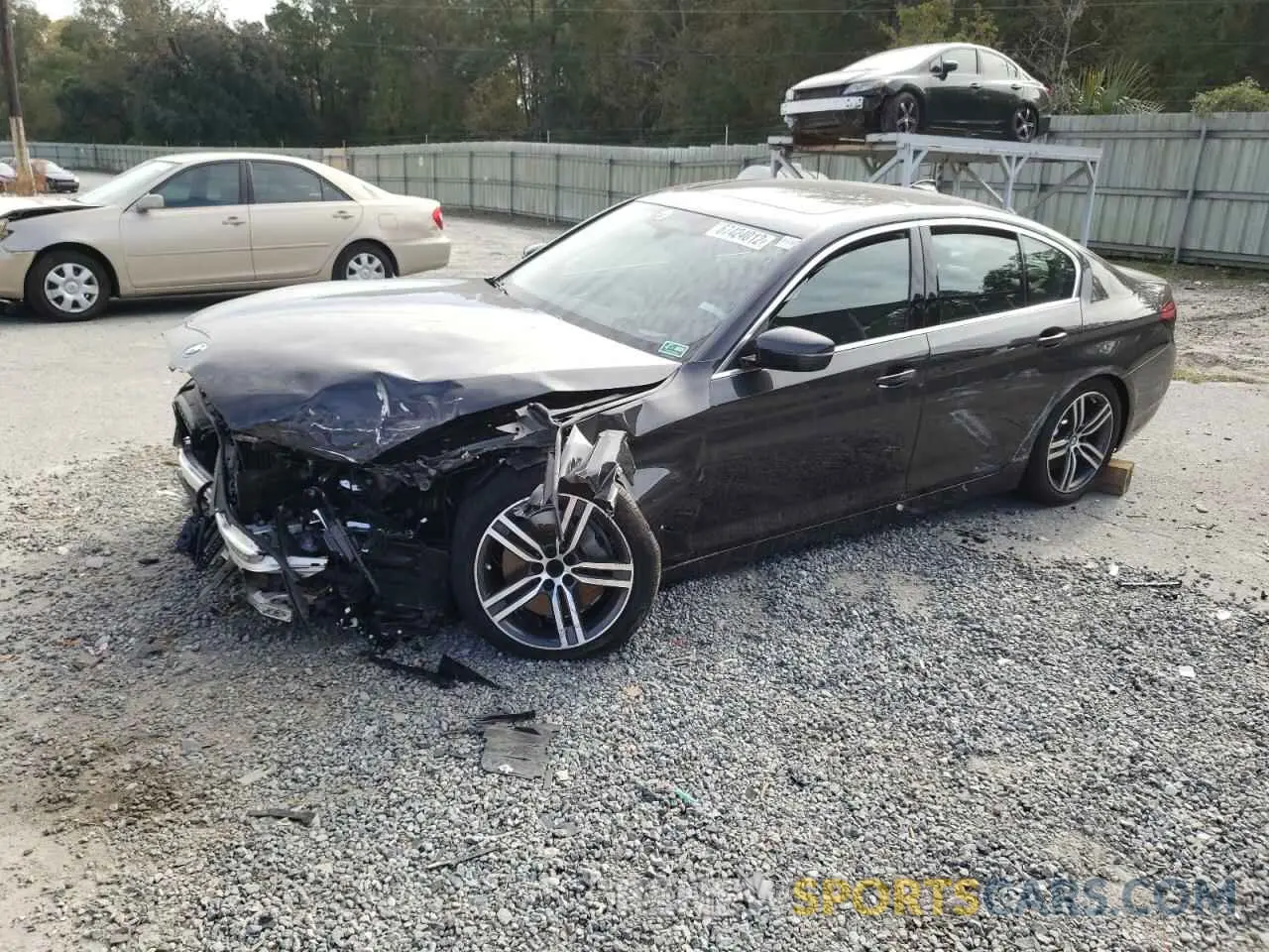 1 fotografías del automóvil dañado WBA53BJ0XMWX27427 BMW 5 SERIES 2021