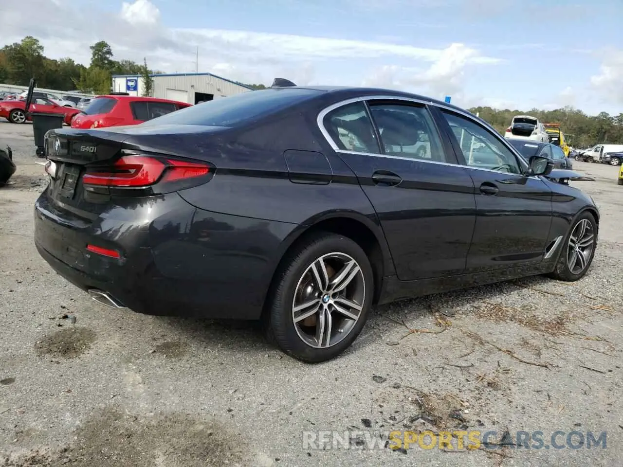 3 fotografías del automóvil dañado WBA53BJ0XMWX27427 BMW 5 SERIES 2021