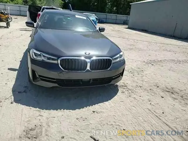 14 fotografías del automóvil dañado WBA73BJ03MWW90293 BMW 5 SERIES 2021