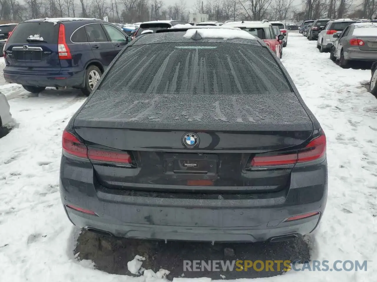 6 fotografías del automóvil dañado WBA73BJ05MWX01388 BMW 5 SERIES 2021