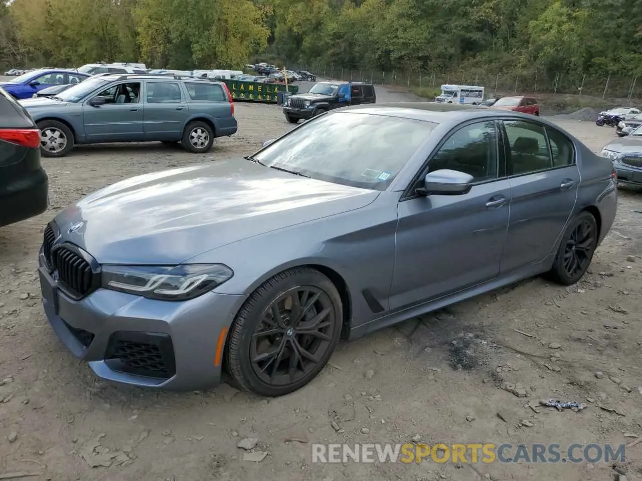 1 fotografías del automóvil dañado WBA73BJ09MCF83530 BMW 5 SERIES 2021