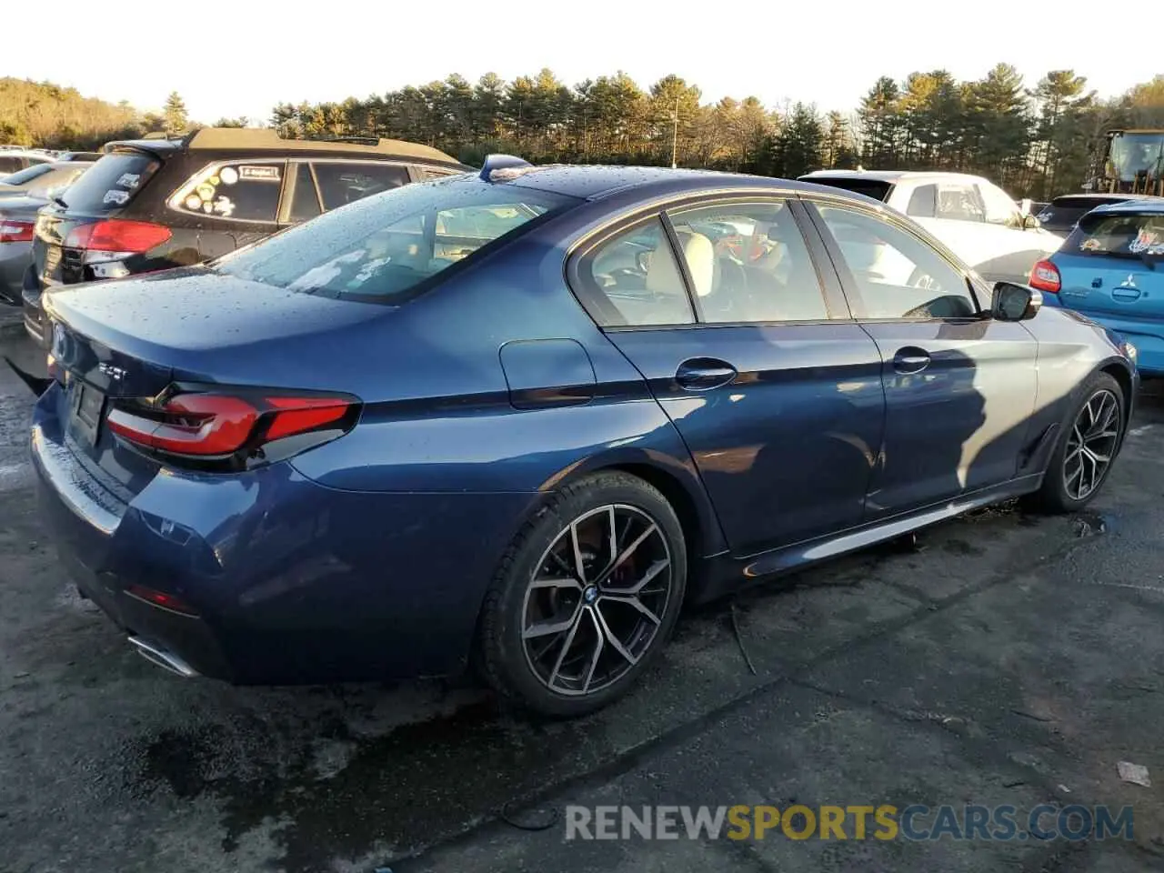 3 fotografías del automóvil dañado WBA73BJ0XMCG06278 BMW 5 SERIES 2021