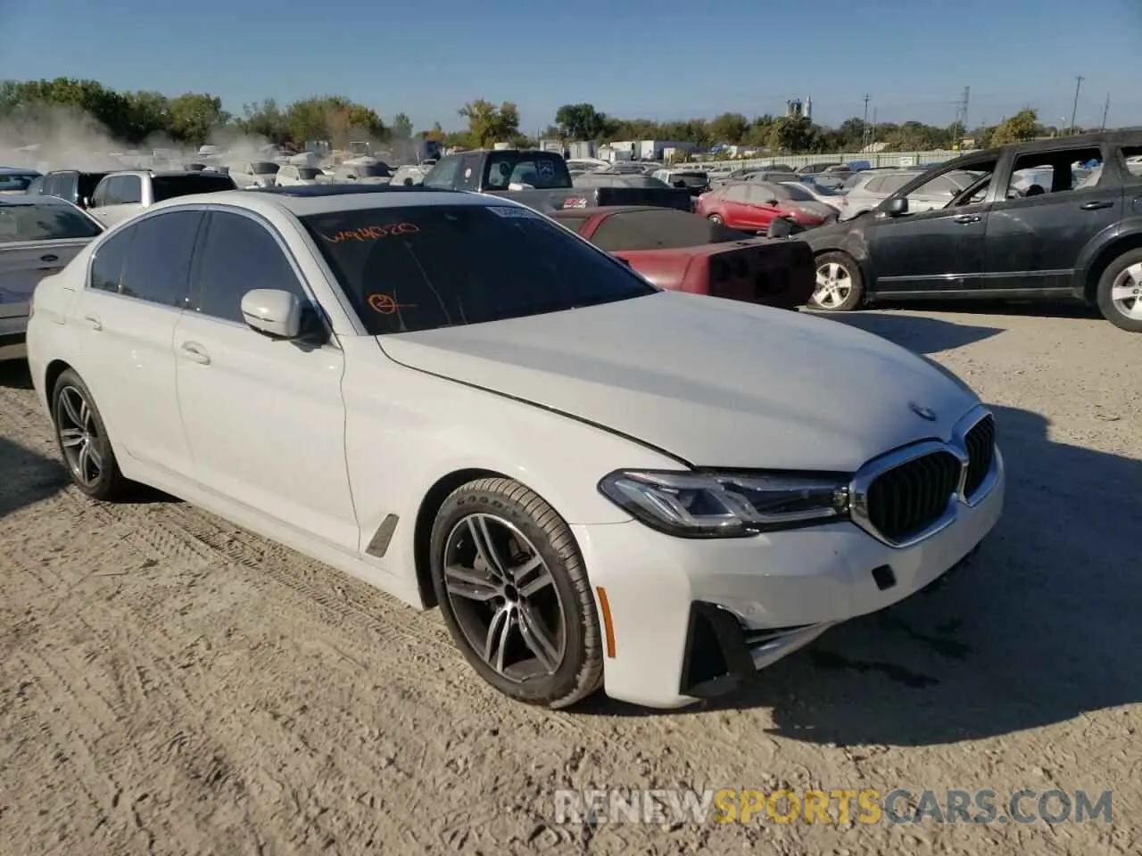 1 fotografías del automóvil dañado WBA73BJ0XMWW94020 BMW 5 SERIES 2021