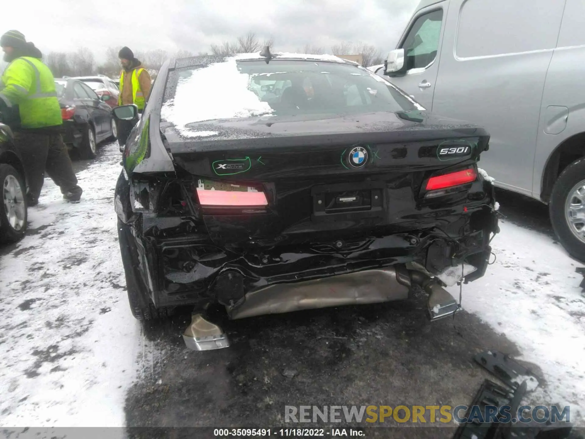 6 fotografías del automóvil dañado WBA13BJ06NWX67956 BMW 5 SERIES 2022